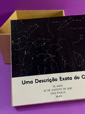 Caixa personalizada mapa das estrelas mdf