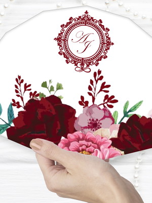 Leque de papel para casamento