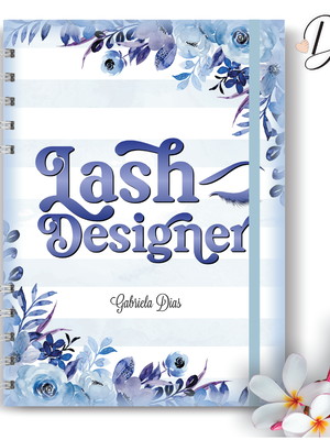 Caderno de agendamentos lash designer