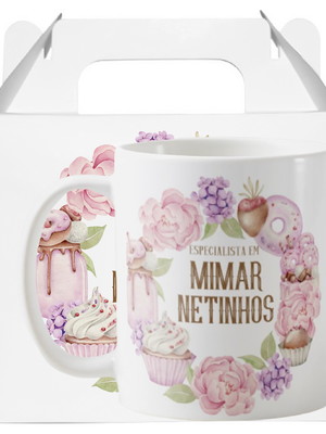 Caneca presente criativo netos avó especial dia dos vovós