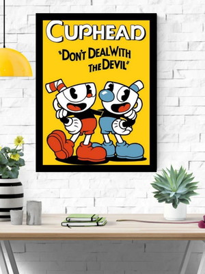 Quadro decorativo a3 - cuphead games