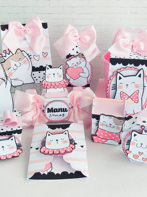 Gatinhos - arquivos de corte para festas - kits digitais