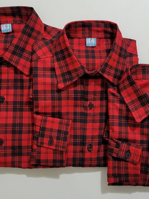 Camisa xadrez tal pai tal mãe tal filho