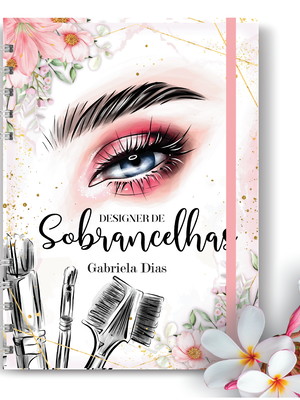 Caderno de agendamentos - design de sobrancelhas