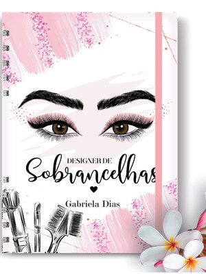 Caderno de agendamentos - design de sobrancelhas