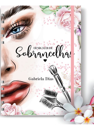 Caderno de agendamentos - design de sobrancelhas