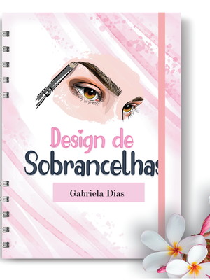 Caderno de agendamentos - design de sobrancelhas