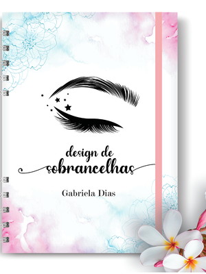 Caderno de agendamentos - design de sobrancelhas