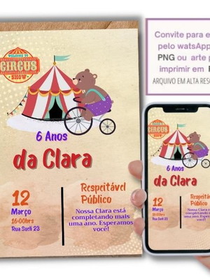 Convite digital aniversário