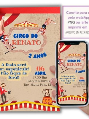 Convite digital aniversário