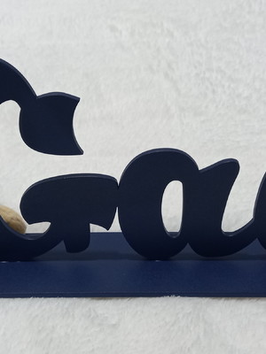 Nomes decorativos em mdf azul marinho urso aviador
