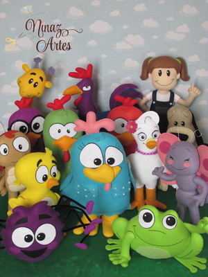 Galinha pintadinha - kit com 14 personagens