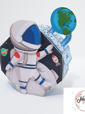 Caixa oitavada astronauta