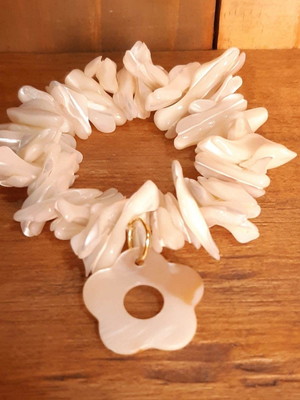 Pulseira cascalho natural pingente estrela