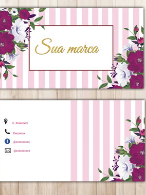 Cartão visita floral