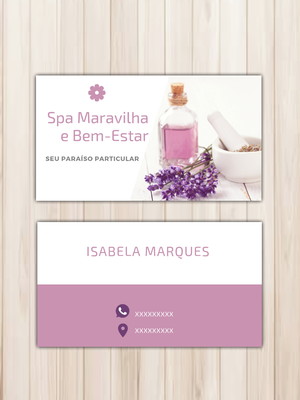 Cartão visita spa