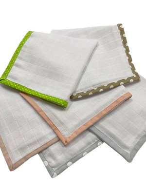 Kit 6 fralda boca cores variadas 100% algodão