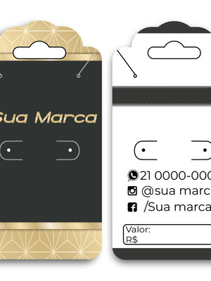 Tag de brincos cartela bijuteria personalizada 1.000 und