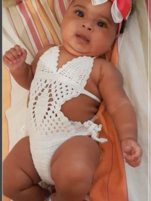 Maiô de crochê infantil