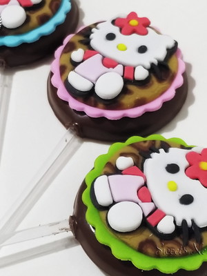 Pirulito de chocolate - hello kitty