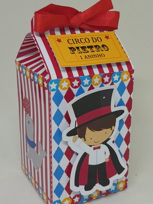 Caixa milk personalizada circo