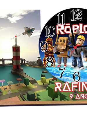 Relogio roblox com 5 unidades para decoração