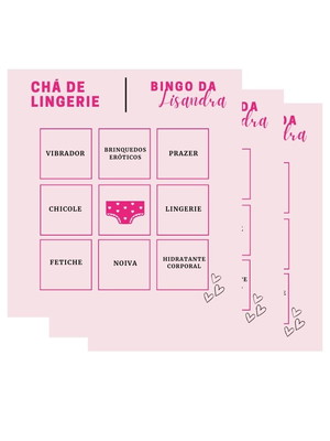 Chá de lingerie - bingo