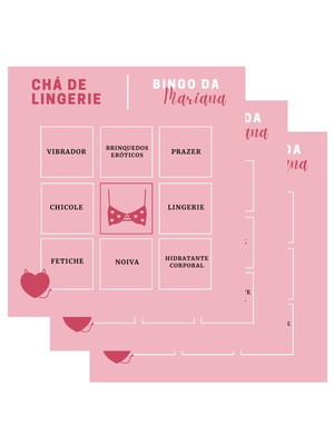 Chá de lingerie - bingo