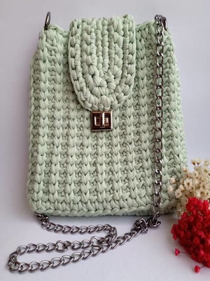 Bolsa selena em fio de malha premium