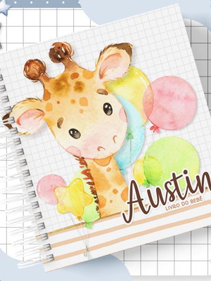 Livro do bebê -girafa 20x22cm