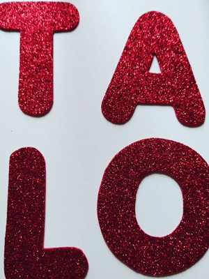 Letras em eva com glitter