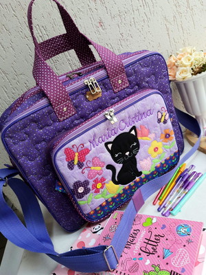 Bolsa bolsa 3 divisões gatinho