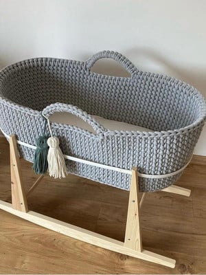 Cesto moisés de crochê/berçinho para bebê