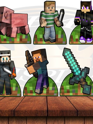 Minecraft displays kit 10 peças
