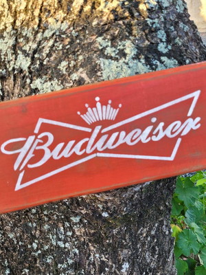 Placa decorativa budweiser