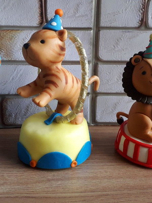 Enfeites de mesa - circo vintage