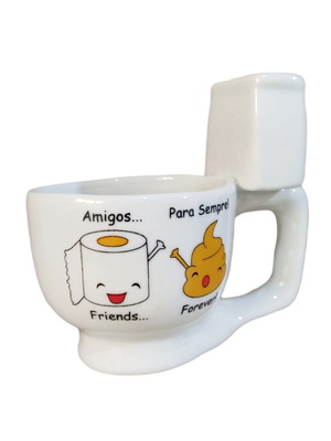 Caneca copo modelo privada amigos para sempre porcelana