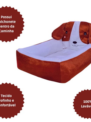 Cama pet com cabeceira gato e cachorro várias cores