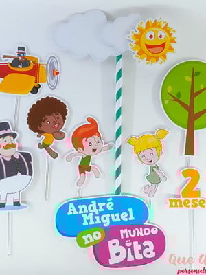 Topper de bolo mundo bita
