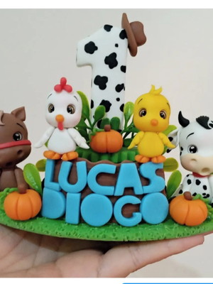 Vela personalizada fazendinha (14cm comprimento)