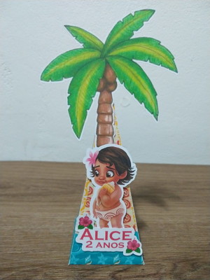 Lembrancinhas caixa pirâmide moana baby