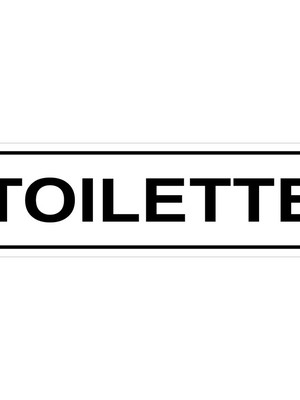 Placa porta banheiro sanitário toilette toalhete wc 5x25cm