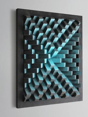 Painel difusor decorativo de madeira 3d
