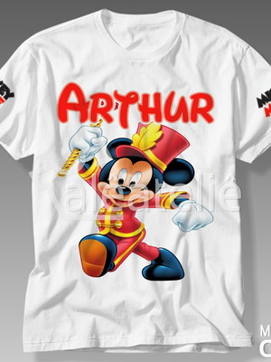 Camiseta circo do mickey mouse personalizada