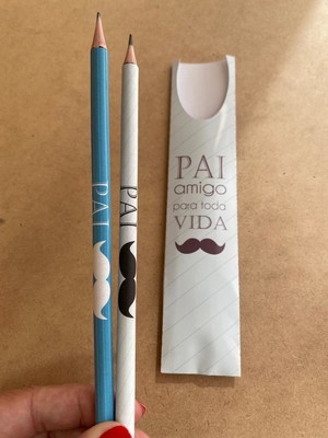 Kit 2 lápis no envelope - pai amigo