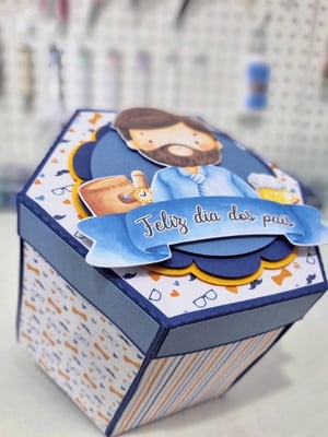Caixa explosão personalizada dia dos pais caneca