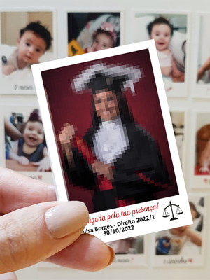 Polaroid imã de geladeira formatura direito