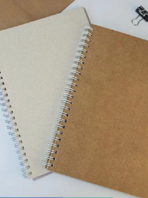Caderno capa personalizada impressa kraft wire-o tam a5