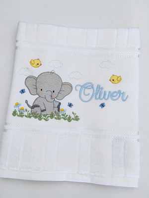 Toalha infantil mão e boca personalizada