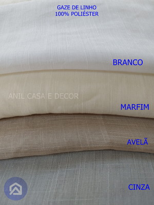 Cortinas para trilho em gaze de linho sob medida